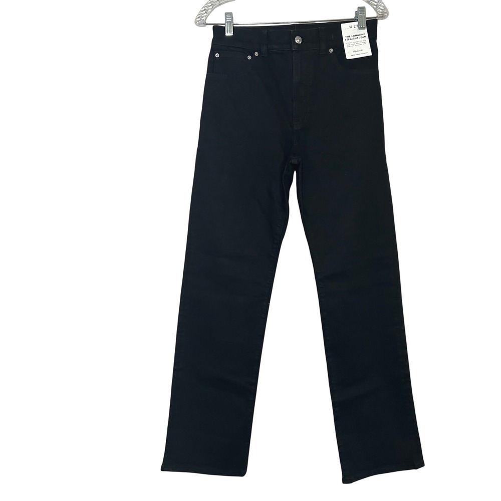 NWT Madewell The Longline Straight Jean black women's 27 minimal basic capsule